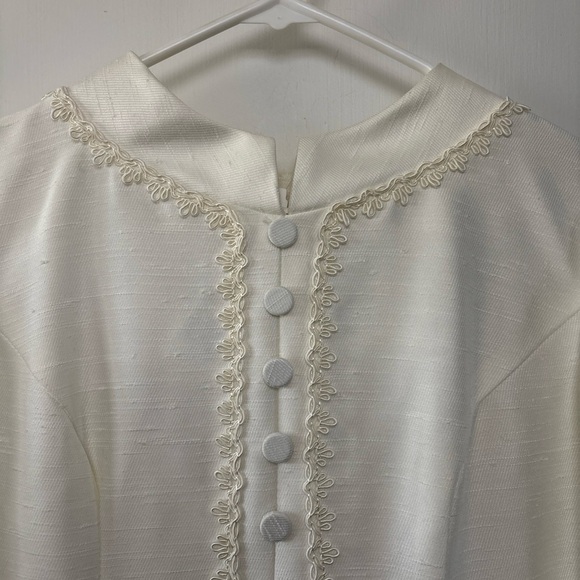 Vintage Lorrie Deb of San Francisco 1950s Ivory Wedding Dress Cape Train SZ 9 10 - Picture 7 of 15